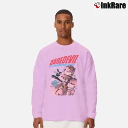Men’s Daredevil Elektra Vs Bullseye Marvel Comics Long-Sleeve Shirt in light pink | Sleek, Lightweight, Year-Round Wear