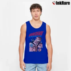Men’s Daredevil Elektra Vs Bullseye Marvel Comics Tank Top in royal blue | Breathable, Active-Friendly Design