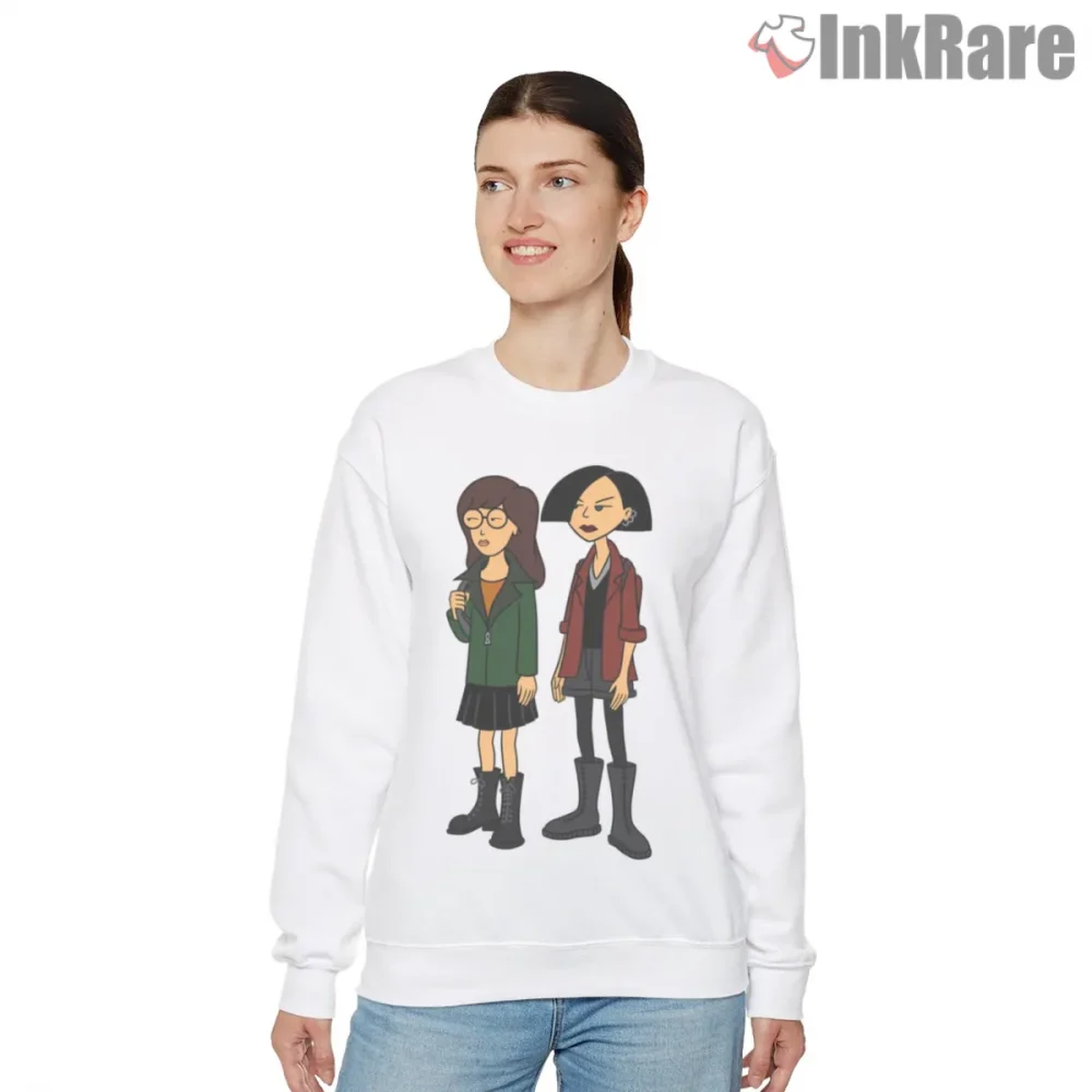 Daria And Jane Standing Duo Minimal Shirt on graphic shirt for women graphic tee