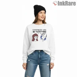 Daria Everybody Lies No Exceptions Duo Shirt on graphic shirt for women graphic tee