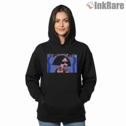 Daria Eww Feelings Meme Scene Cartoon Shirt on black hoodie for women graphic tee