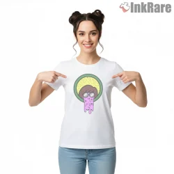 Daria Melting Mood Drip Art Surreal Shirt on white short sleeve shirt for women graphic tee