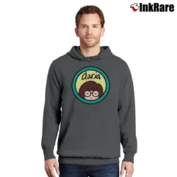Men’s Daria MTV Classic Logo Pullover Hoodie in charcoal | Cozy, Durable, Modern Fit