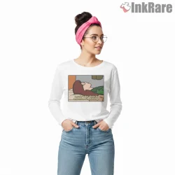 Daria Prefer To Be Alone Quote Scene Shirt on white long sleeve shirt for women graphic tee