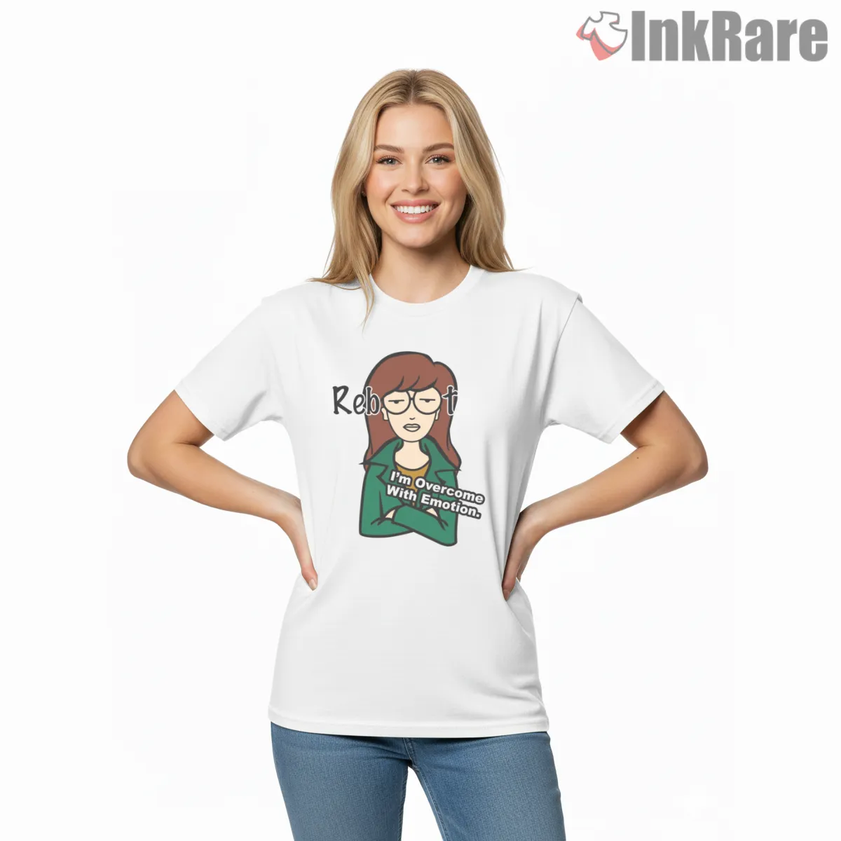 Daria Reboot Modern Portrait Sarcastic Shirt on white short sleeve shirt for women graphic tee