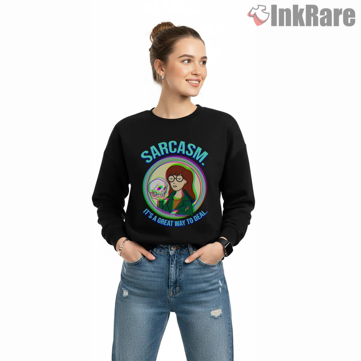 Daria Sarcasm Is A Great Way Neon Circle Shirt on graphic shirt for women graphic tee