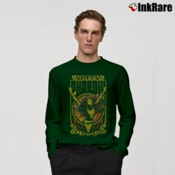 Men’s Dark Phoenix Marvel Retro Poster Long-Sleeve Shirt in forest green | Sleek, Lightweight, Year-Round Wear