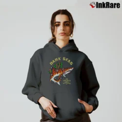 Women’s Dark Seas Tiger Shark Graphic Cozy Hoodie in charcoal | Warm, Structured, Stylish