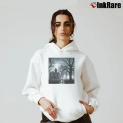Women’s Dark Shadows Poster Cozy Hoodie in white | Warm, Structured, Stylish