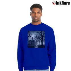 Men’s Dark Shadows Poster Crewneck Sweatshirt in royal blue | Cozy Fabric, Clean Style