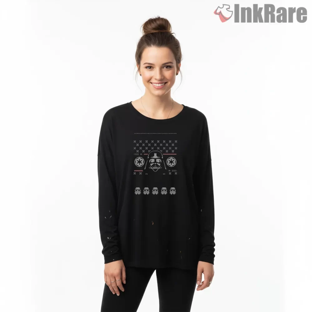 Dark Side Lack Of Cheer Holiday Shirt on black long sleeve shirt for women graphic tee