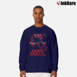 Men’s Darth Maul Star Wars Retro Graphic Long-Sleeve Shirt in navy | Sleek, Lightweight, Year-Round Wear