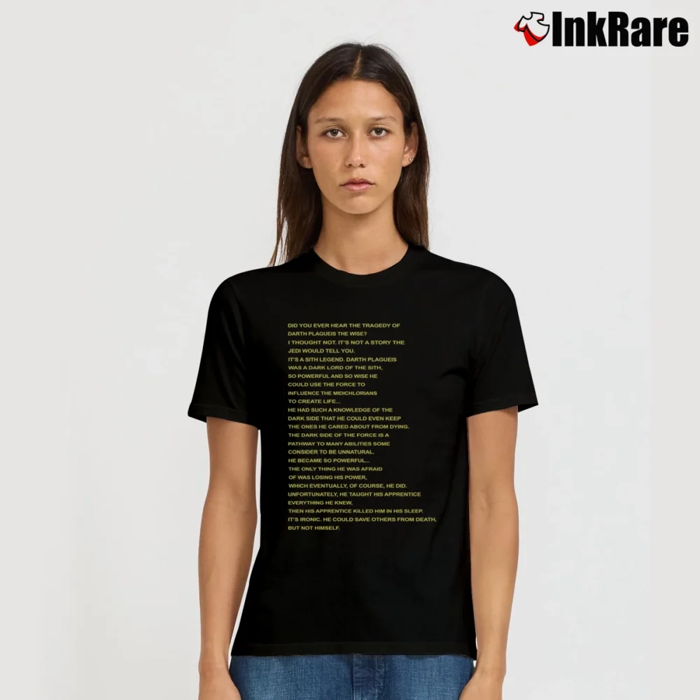 Women’s Darth Plagueis The Wise Graphic Signature T-Shirt in black | Soft, Flattering Fit