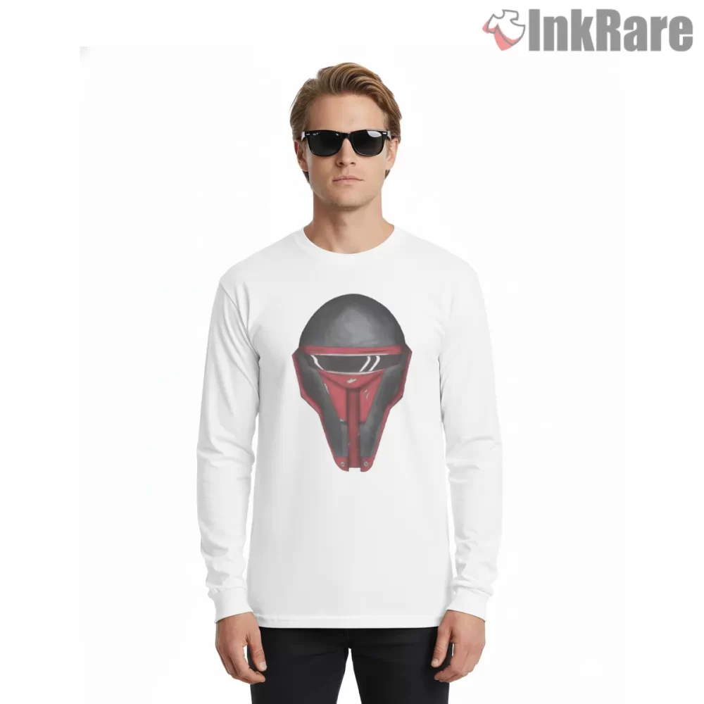 Darth Revan Mask Dark Minimalist Shirt on white long sleeve shirt for men graphic tee