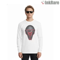 Darth Revan Mask Dark Minimalist Shirt on white long sleeve shirt for men graphic tee