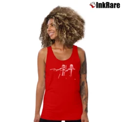 Women’s Darth Vader Boba Fett Star Wars Pulp Fiction Parody Tank Top in red | Lightweight, Movement-Friendly