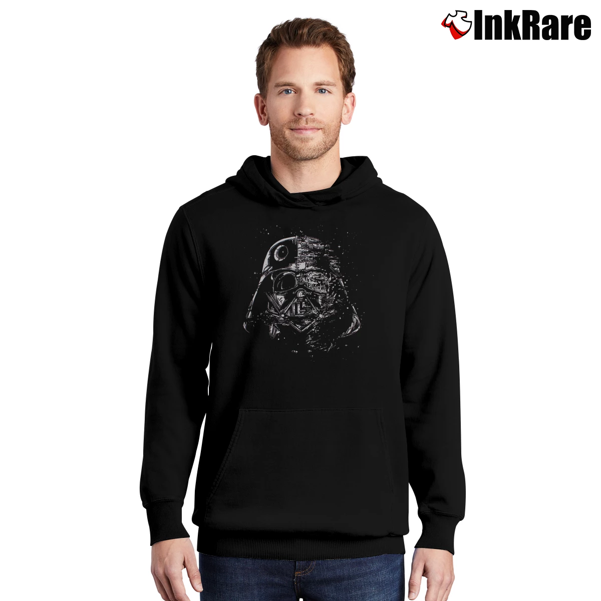Men’s Darth Vader Death Star Pullover Hoodie in black | Cozy, Durable, Modern Fit