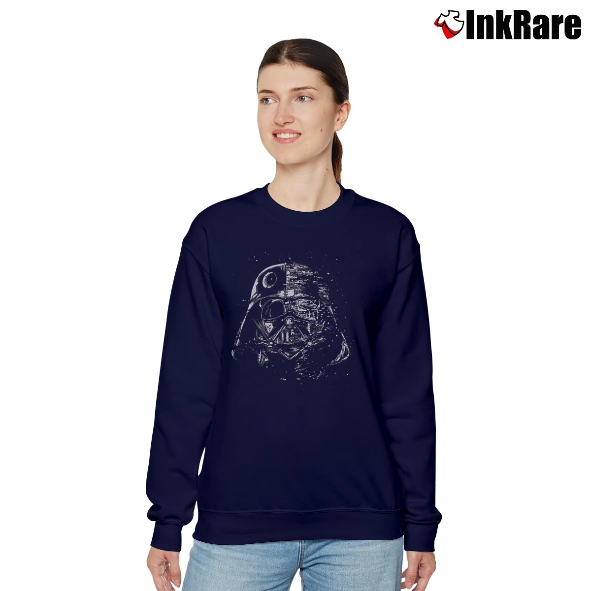 Women’s Darth Vader Death Star Relaxed Sweatshirt in navy | Soft, Laid-Back Vibe