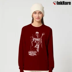 Women’s Darth Vader Heavy Metal Star Wars Graphic Long-Sleeve Top in maroon | Sleek, Versatile, All-Season