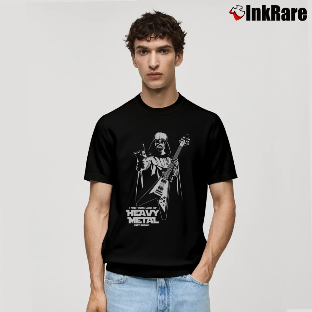 Men’s Darth Vader Heavy Metal Star Wars Graphic Classic T-Shirt in black | Soft, Breathable Everyday Wear