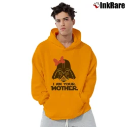 Men’s Darth Vader I Am Your Mother Star Wars Funny Pullover Hoodie in orange | Cozy, Durable, Modern Fit