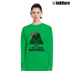 Women’s Darth Vader I Am Your Mother Star Wars Funny Long-Sleeve Top in irish green | Sleek, Versatile, All-Season