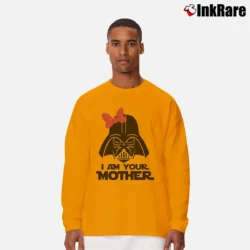 Men’s Darth Vader I Am Your Mother Star Wars Funny Long-Sleeve Shirt in orange | Sleek, Lightweight, Year-Round Wear