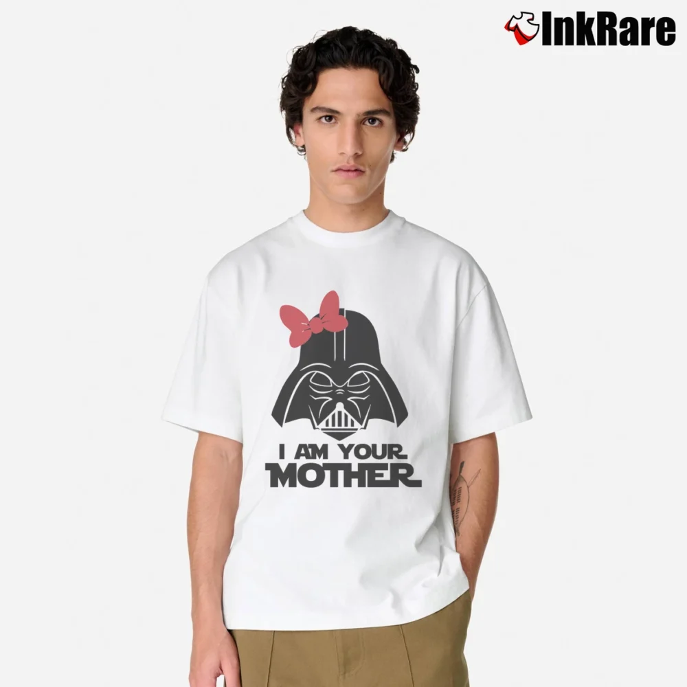 Men’s Darth Vader I Am Your Mother Star Wars Funny Classic T-Shirt in white | Soft, Breathable Everyday Wear