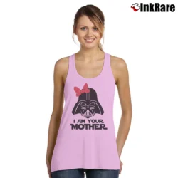Women’s Darth Vader I Am Your Mother Star Wars Funny Tank Top in light pink | Lightweight, Movement-Friendly