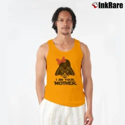 Men’s Darth Vader I Am Your Mother Star Wars Funny Tank Top in orange | Breathable, Active-Friendly Design