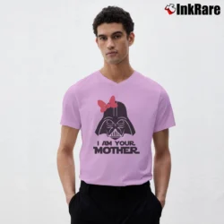 Men’s Darth Vader I Am Your Mother Star Wars Funny V-Neck Tee in light pink | Sharp, Breathable, Everyday Staple