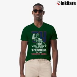Men’s Darth Vader New York Giants Star Wars Football V-Neck Tee in forest green | Sharp, Breathable, Everyday Staple