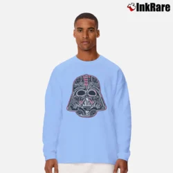 Men’s Darth Vader Sugar Skull Star Wars Long-Sleeve Shirt in light blue | Sleek, Lightweight, Year-Round Wear
