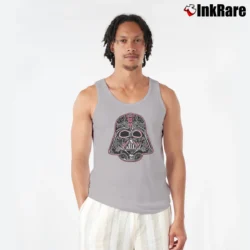 Men’s Darth Vader Sugar Skull Star Wars Tank Top in sport grey | Breathable, Active-Friendly Design