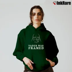 Women’s Darth Vader Was Framed Star Wars Graphic Cozy Hoodie in forest green | Warm, Structured, Stylish