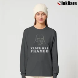 Women’s Darth Vader Was Framed Star Wars Graphic Long-Sleeve Top in charcoal | Sleek, Versatile, All-Season