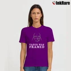 Women’s Darth Vader Was Framed Star Wars Graphic Signature T-Shirt in purple | Soft, Flattering Fit