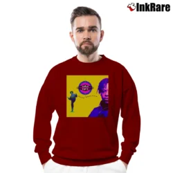 Men’s Das EFX Dead Serious Crewneck Sweatshirt in maroon | Cozy Fabric, Clean Style