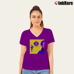 Women’s Das EFX Dead Serious V-Neck Tee in purple | Chic Neckline, Soft Texture