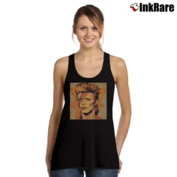 Women’s David Bowie Art Tank Top in black | Lightweight, Movement-Friendly