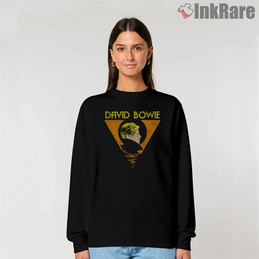 David Bowie Minimal Triangle Portrait Retro Glam Shirt on graphic shirt for women graphic tee