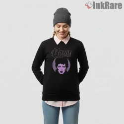 David Bowie Purple Glam Rock Retro Portrait Shirt on graphic shirt for women graphic tee
