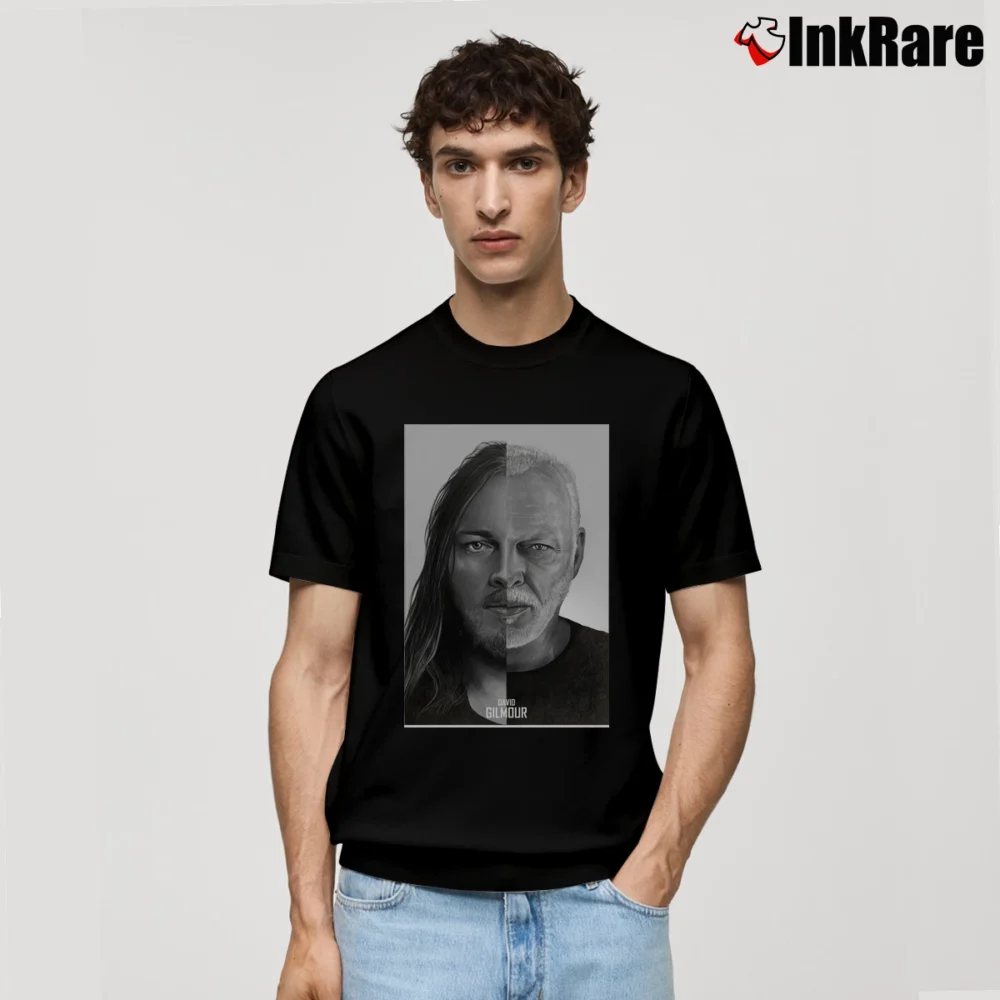 Men’s David Gilmour Soft Fitted Music Classic T-Shirt in black | Soft, Breathable Everyday Wear