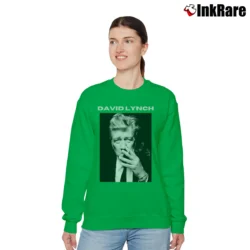 Women’s David Lynch Poster Relaxed Sweatshirt in irish green | Soft, Laid-Back Vibe