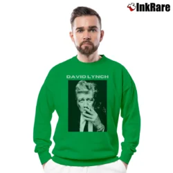 Men’s David Lynch Poster Crewneck Sweatshirt in irish green | Cozy Fabric, Clean Style