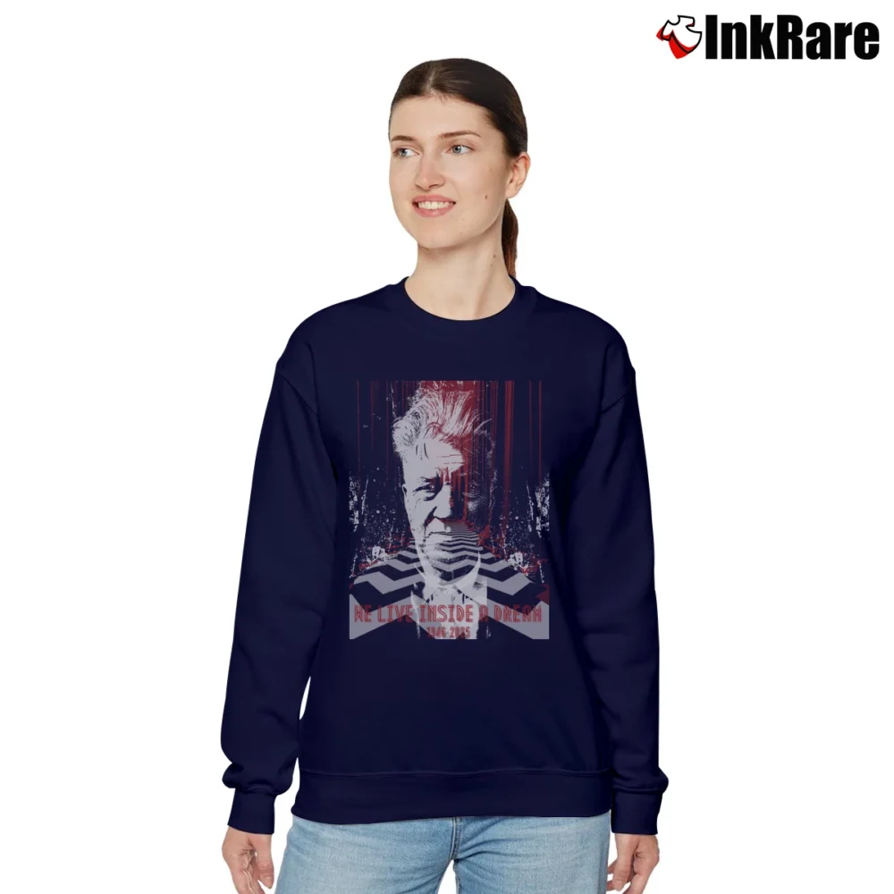 Women’s David Lynch We Live Inside A Dream Relaxed Sweatshirt in navy | Soft, Laid-Back Vibe