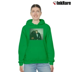 Women’s David Lynch With The Bum From Mulholland Drive Cozy Hoodie in irish green | Warm, Structured, Stylish