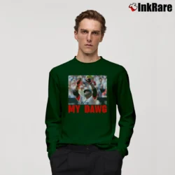 Men’s David Ortiz My Dawg Long-Sleeve Shirt in forest green | Sleek, Lightweight, Year-Round Wear