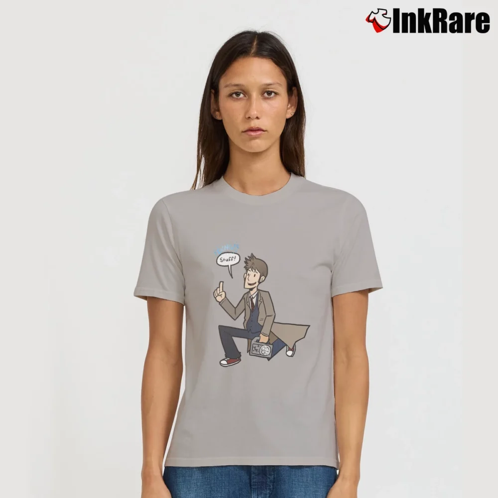 Women’s David Tennant Dr Who T-Shirt in sport grey | Soft, Flattering Fit