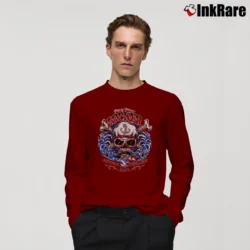 Men’s Davy Jones Locker Dive Club Long-Sleeve Shirt in maroon | Sleek, Lightweight, Year-Round Wear